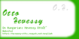 otto hevessy business card